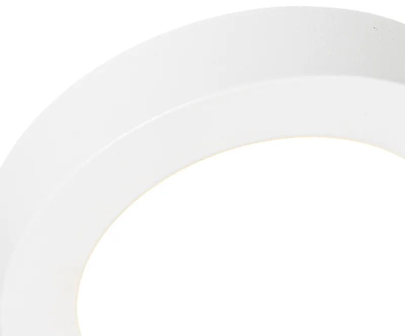 Buitenlamp Set van 6 In- of opbouwspot wit 14 cm incl. LED 3 staps dim to warm met dipswitch - Trans IP44 Buitenverlichting Lamp