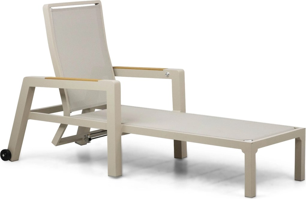 Lifestyle Garden Furniture Evora Ligbed Verstelbaar Aluminium Zand/Beige