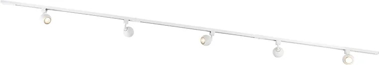 Modern railsysteem met 5 Spot / Opbouwspot / Plafondspots wit 1-fase - Iconic Gissi Modern GU10 Binnenverlichting Lamp