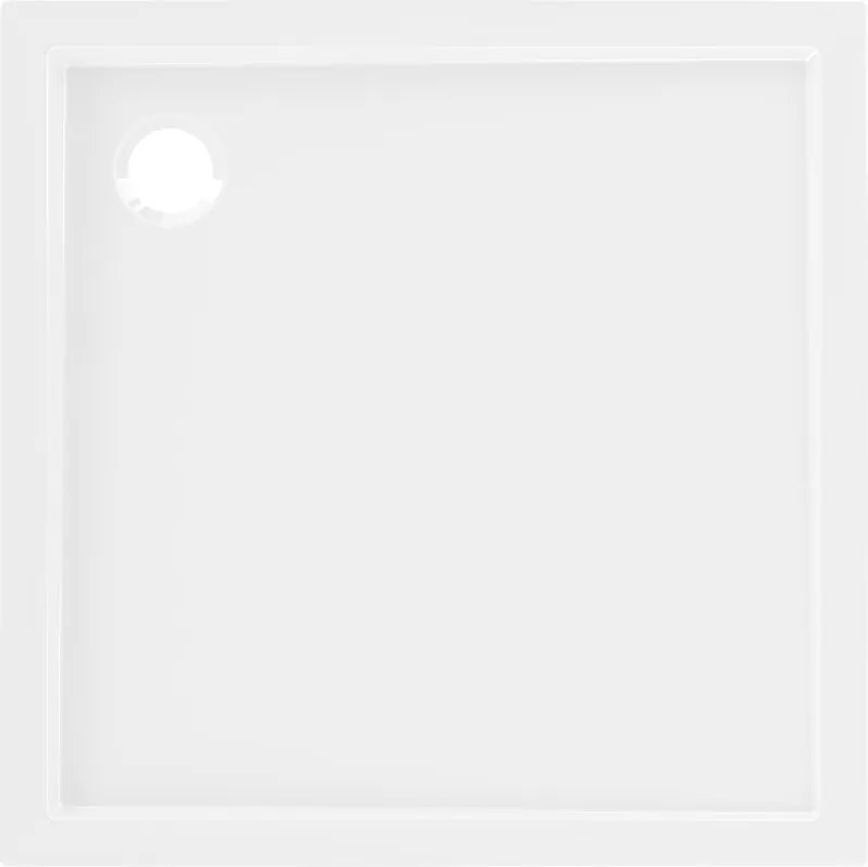 Mexen Flow douchebak vierkant slim 95 x 95 cm, wit glans - 46S109595