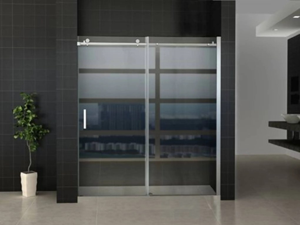 Saqu Roll Douche Schuifdeuren 2-Delige 170-172x200 cm Aluminium