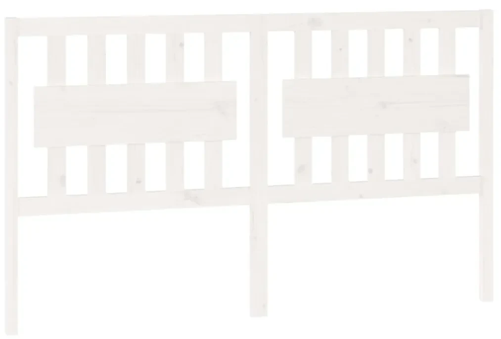 vidaXL Hoofdbord 155,5x4x100 cm massief grenenhout wit