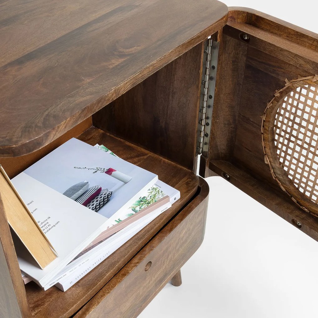 Kave Home Geraldine Bruin Houten Nachtkastje - 45x32x62cm.