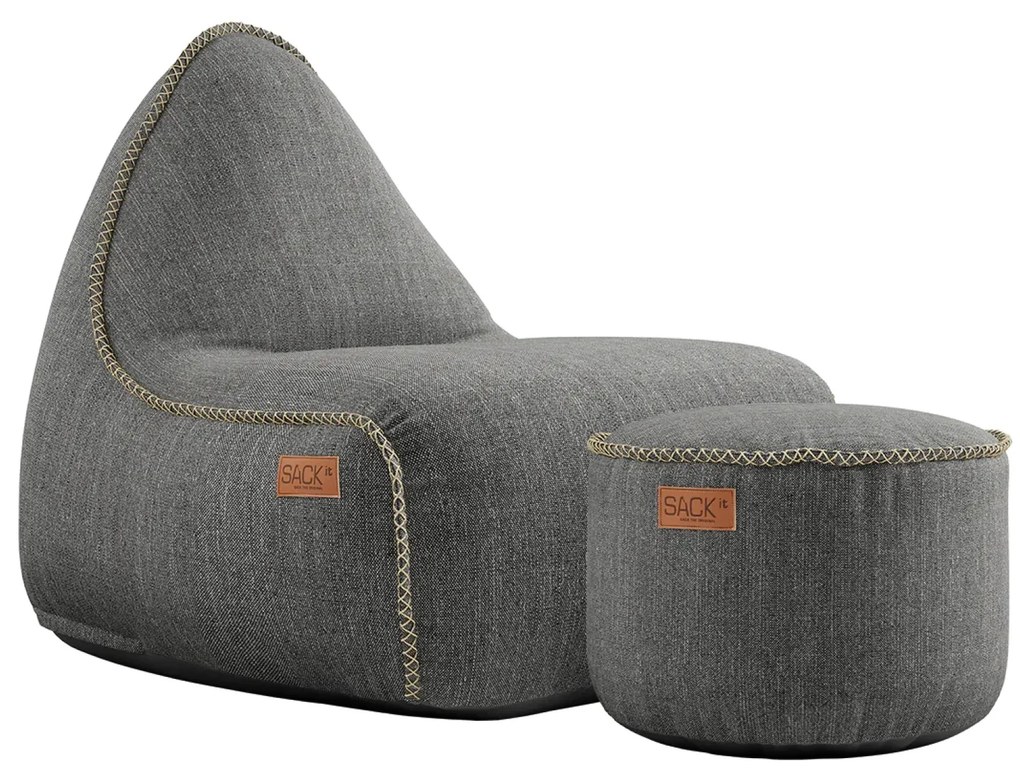 Cobana Lounge Stoel & Pouf Outdoor - Grijs