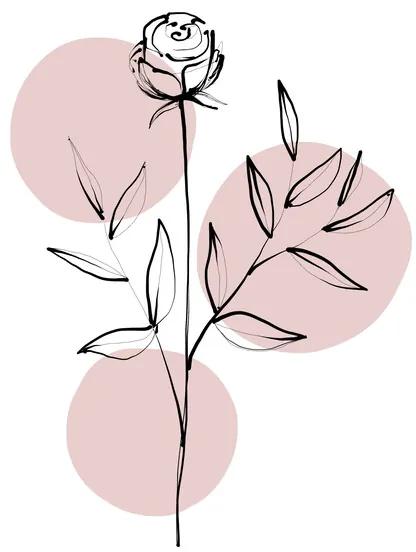 Ilustratie Delicate Botanicals – Rose, Alina Buffiere, (30 x 40 cm)