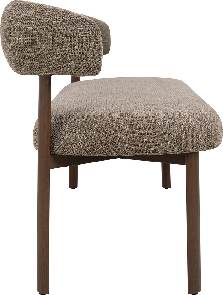 Eetkamerbank Walnoot Met Grove Stof 180 Cm