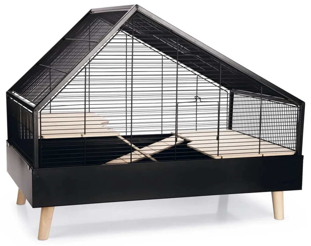 Beeztees Knaagdierenkooi Ayaz 78x48x61 cm zwart