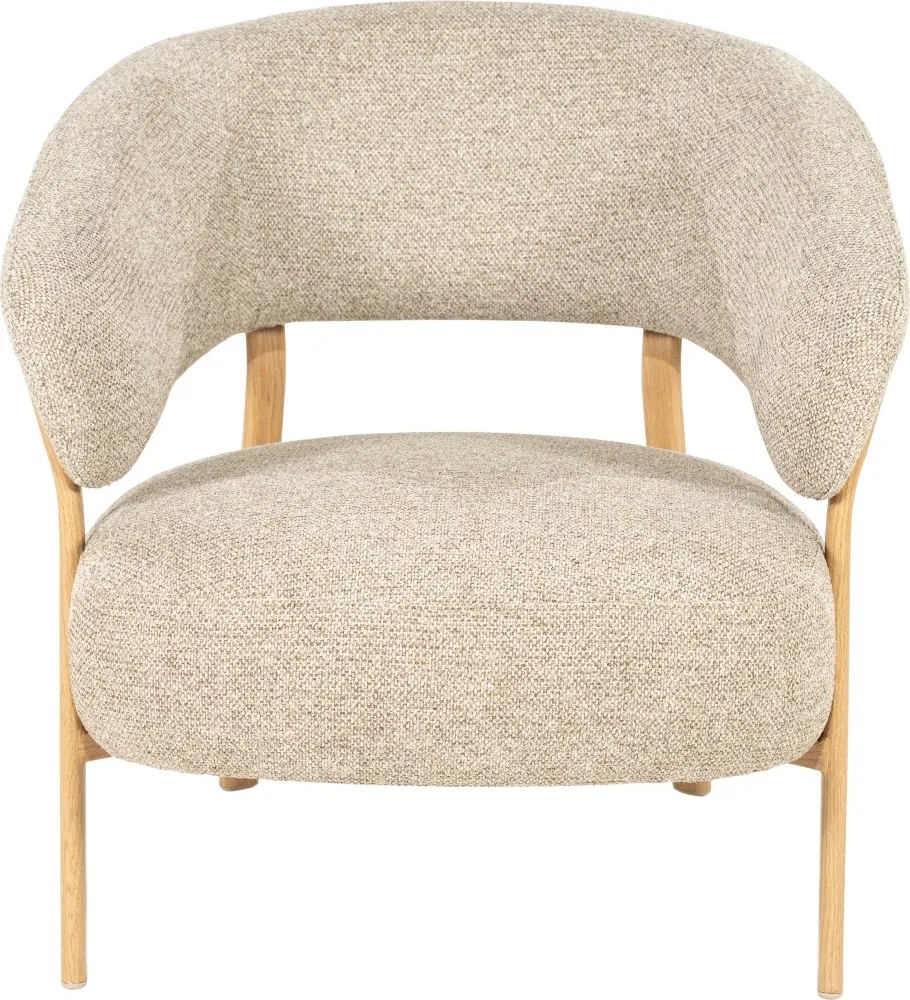 Fauteuil Met Houten Poten Naturel