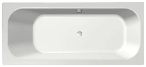 Xenz Aruba Ligbad - 170x75x48 - afvoer Midden - overloop andere kant - acryl - wit 6801OA-01
