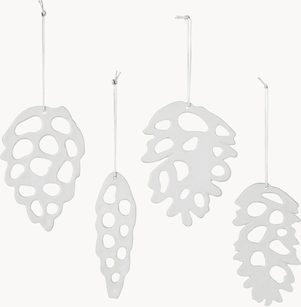 Kerstornamenten Alba Cone, 4-delig