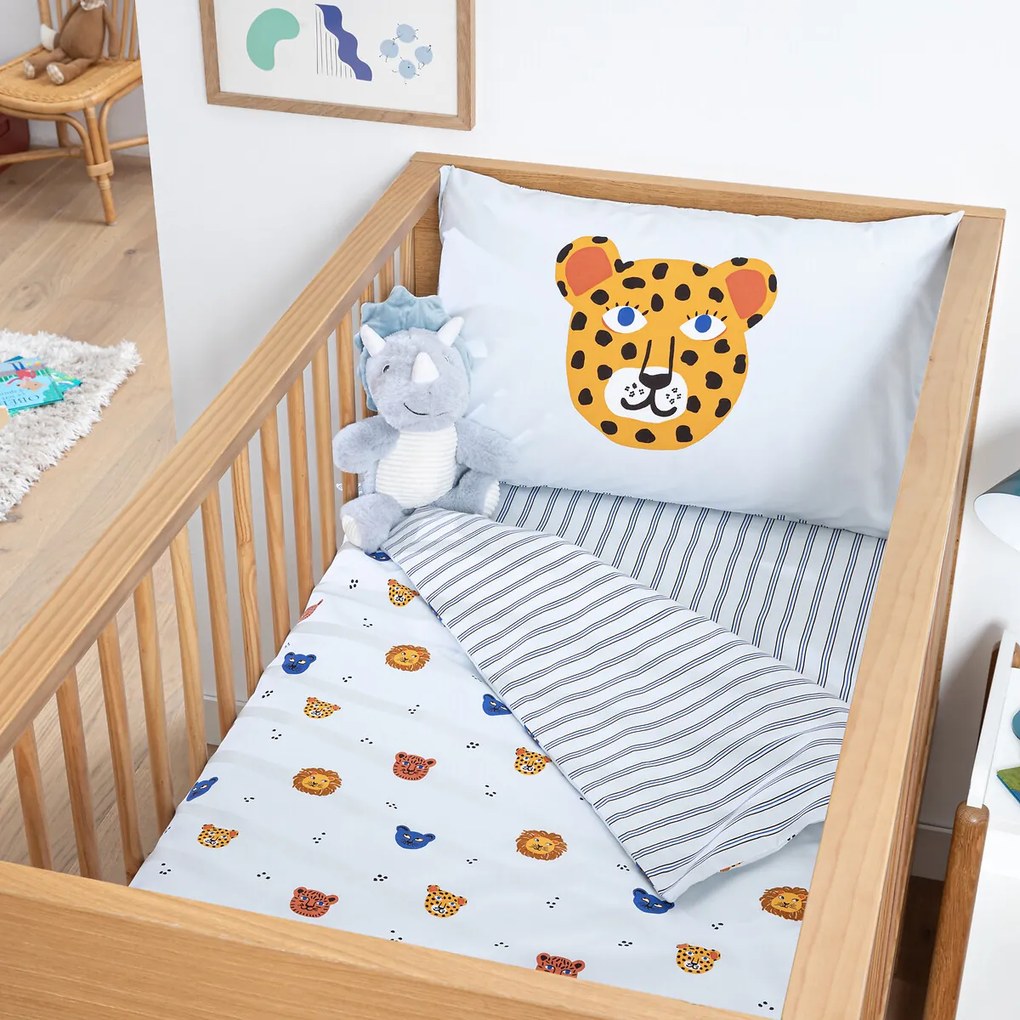 Baby kussensloop, perkal katoen, dierenprint, PETITE SAVANE