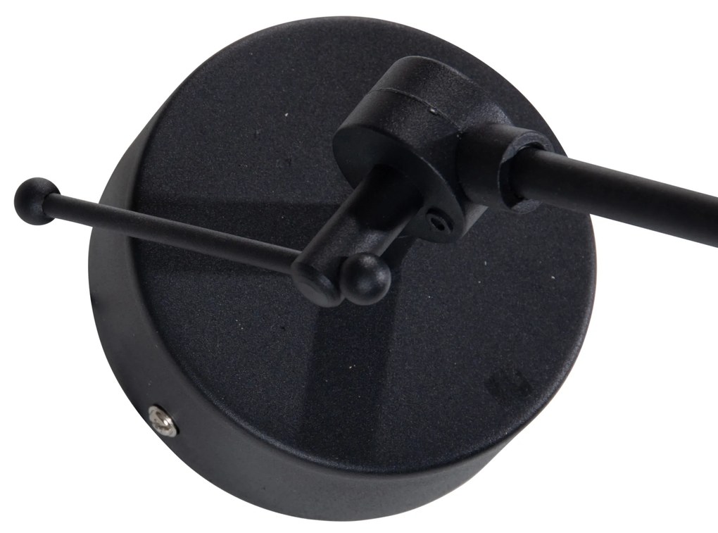 Hanglamp zwart met velours kap taupe 35cm - Blitz Klassiek / Antiek, Modern E27 rond Binnenverlichting Lamp