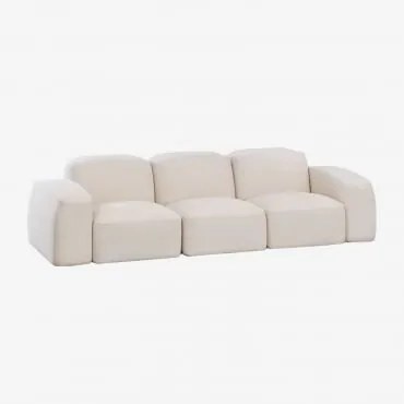 Bastian 3-delige Modulaire Bank Chenille Dik Wit - Sklum