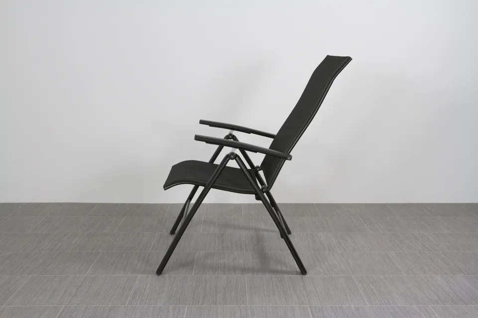 Kettler Legato Curve/Cubic 4-persoons verstelbare tuinset 160x95 cm. - Antraciet