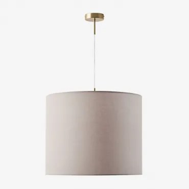 Arlina Stoffen Hanglamp Plafondlamp Goud - Transparant & Licht Taupe Grijs Ø50 Cm - ↑40 Cm Arlina - Sklum