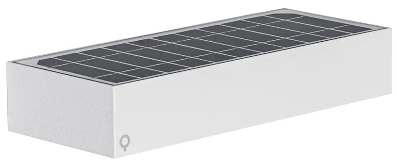 Buiten wandlamp wit met dimlicht en sensor op solar - Kayo