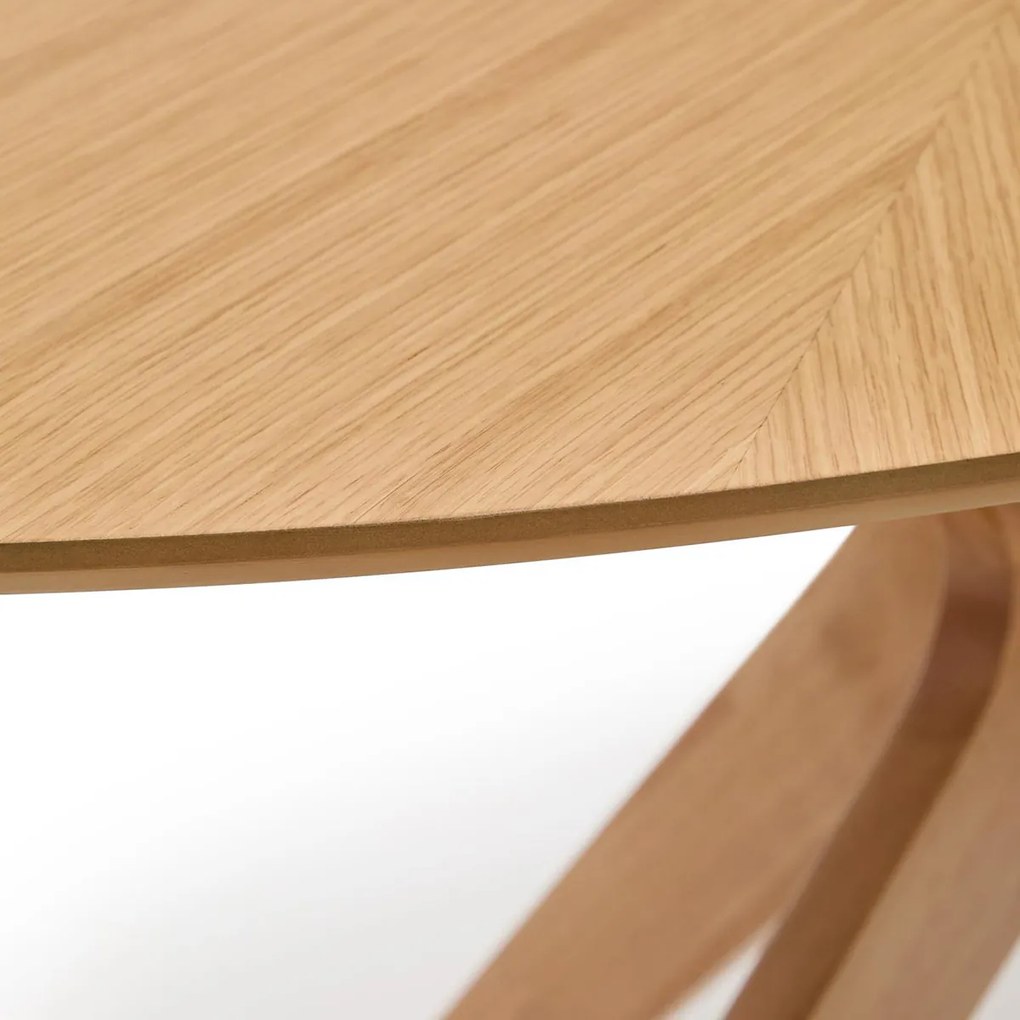 Kave Home Naanim Ovale Eettafel Eikenfineer 180 X 110 Cm - 180 X 110cm.