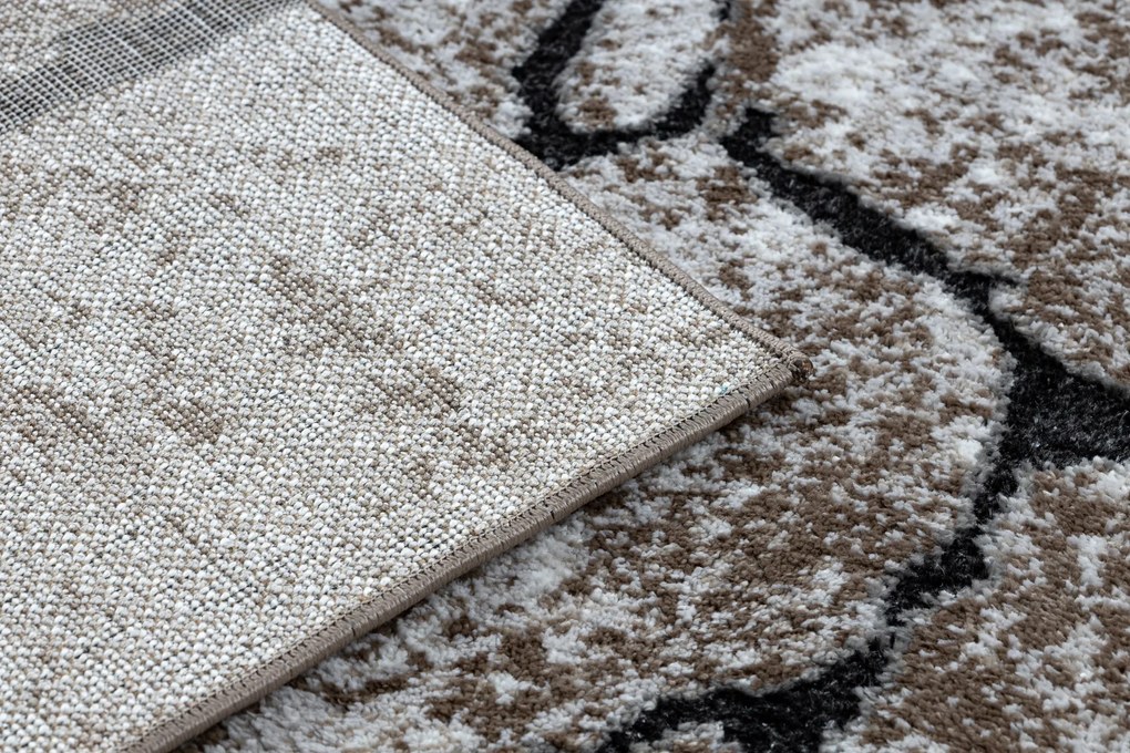Tapijt modern COZY 8985 Brick bestrating , steen - Structureel, twee poolhoogte , bruin