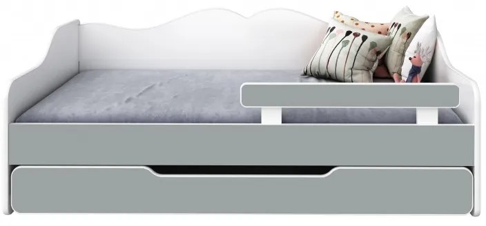 Peuter Wit grijs Eenpersoonsbed Monaco - Voor kinderen Kinderen Peuter Junior 5059914026038 Children's Beds Home, 160x80, Geen, Geen Children's Beds H
