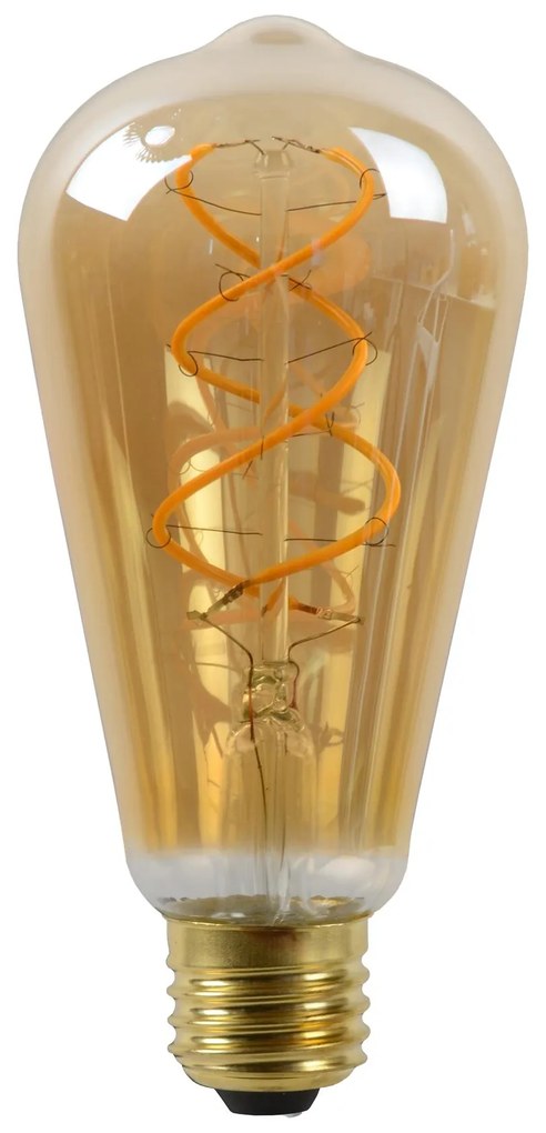 Lucide Bulb LED lamp met dag/nacht sensor 2200K E27 4W 6.4cm amber