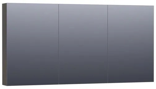 Saniclass Dual spiegelkast 140x70x15cm 3 draaideuren Black Diamond MDF 7414