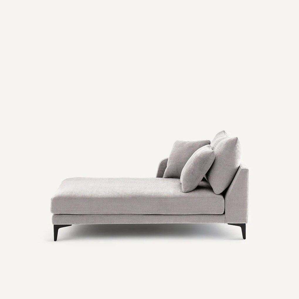 Longchair in polyester-katoen, MODERNISTE, ontwerp van Emmanuel Gallina