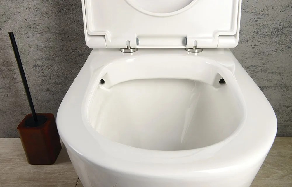 Sapho Turku duoblok toilet randloos wit met zitting
