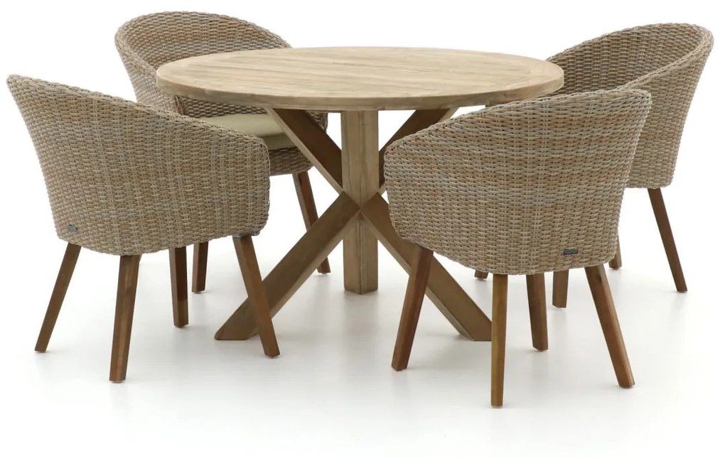 Intenso Tropea/ROUGH-Y ø 120cm dining tuinset 5-delig