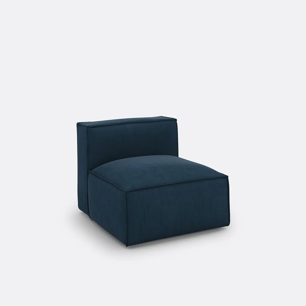 Modulaire comfortzetel in geribd fluweel, Seven