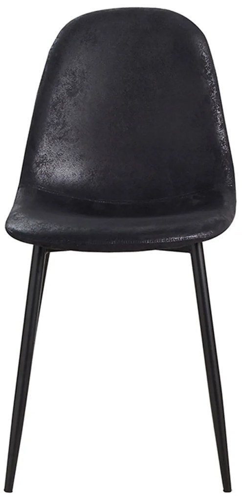 Zwarte Teok Vintage Kunstlederen Stoel