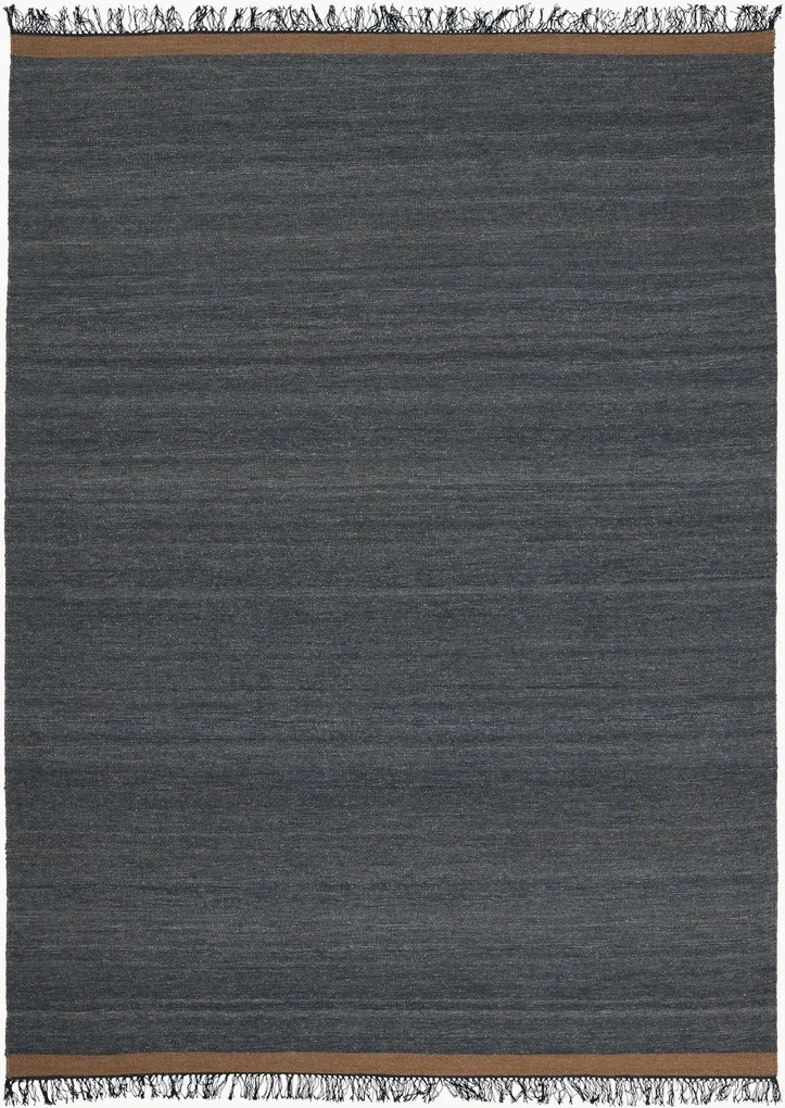 Handgeknoopt laagpolig wollen viscose vloerkleed Sigyn