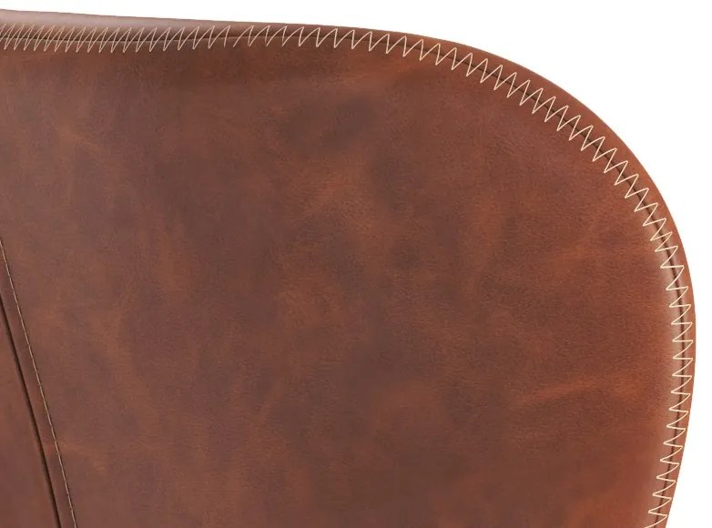 ALTEA Eco-leer Retro Brandy/poten natuur eiken – MODERNE STOEL VOOR WOONKAMER/EETKAMER/KEUKEN/KANTOOR