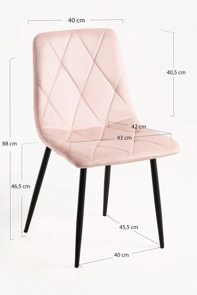 Set 4 Lyke Fluwelen Stoelen