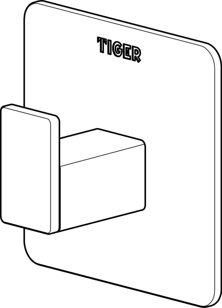 Tiger Haak Pull square rvs geborsteld