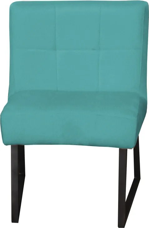 Eetkamerstoel - Amsterdam - geschikt voor ronde tafel - stof Element turquoise 15