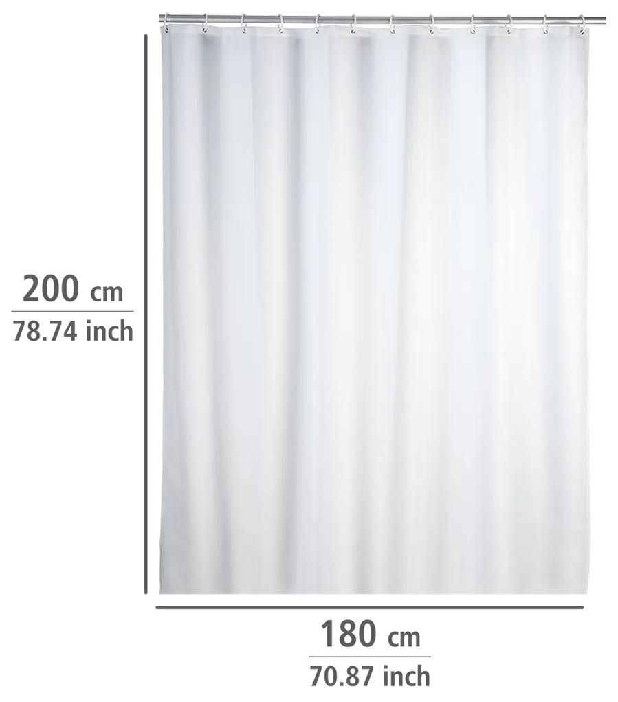 Wenko anti-schimmel douchegordijn 180x200cm polyester uni wit inclusief ringen