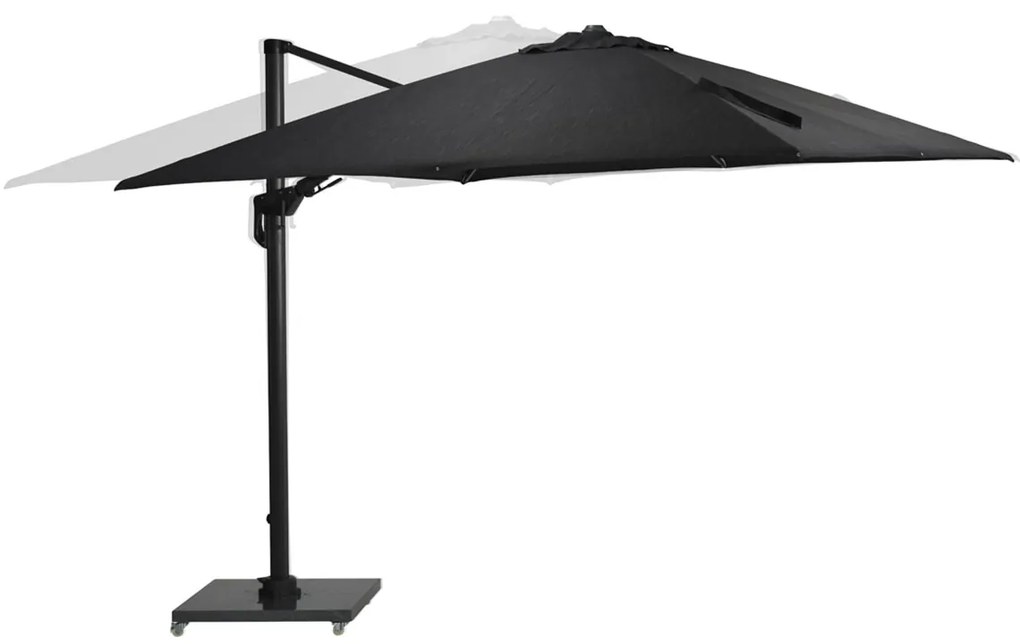 Garden Impressions Zweefparasol Hawaii Deluxe 300x300 - donker grijs - zwart