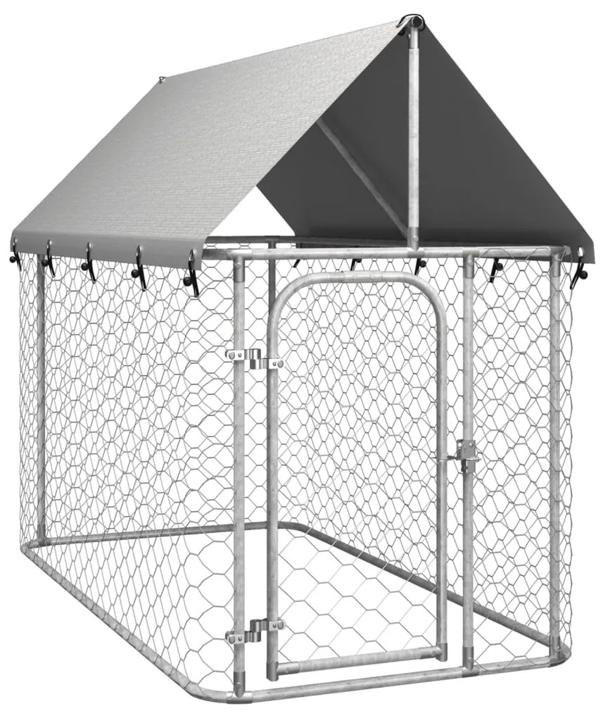 vidaXL Hondenkennel voor buiten met dak 200x200x150 cm