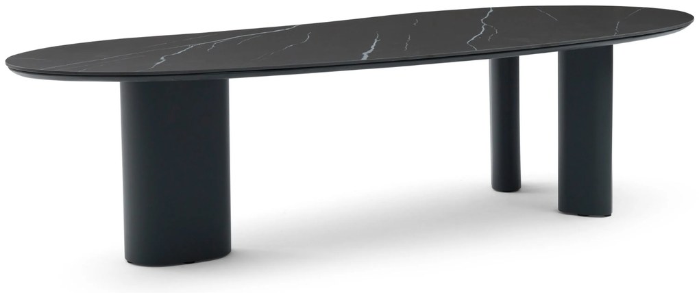 Dining Tuintafel 300 x 120 cm Aluminium/Ceramic stone Grijs Weave