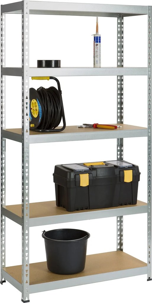 Practo Home heavy duty 840 galva - Opbergrek hout/galva - 40x90x180cm