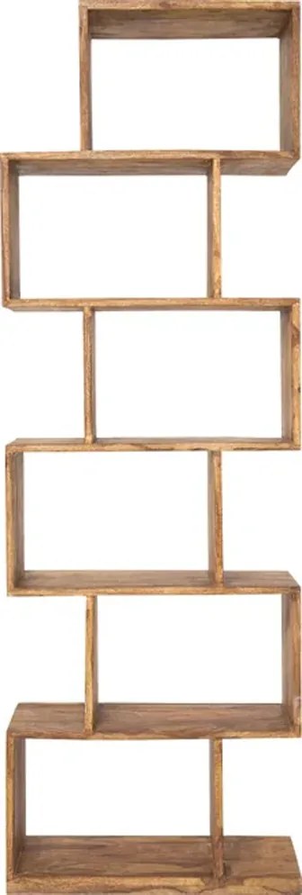 Open Kast Van Hout Zig Zag - 60x30x180cm.