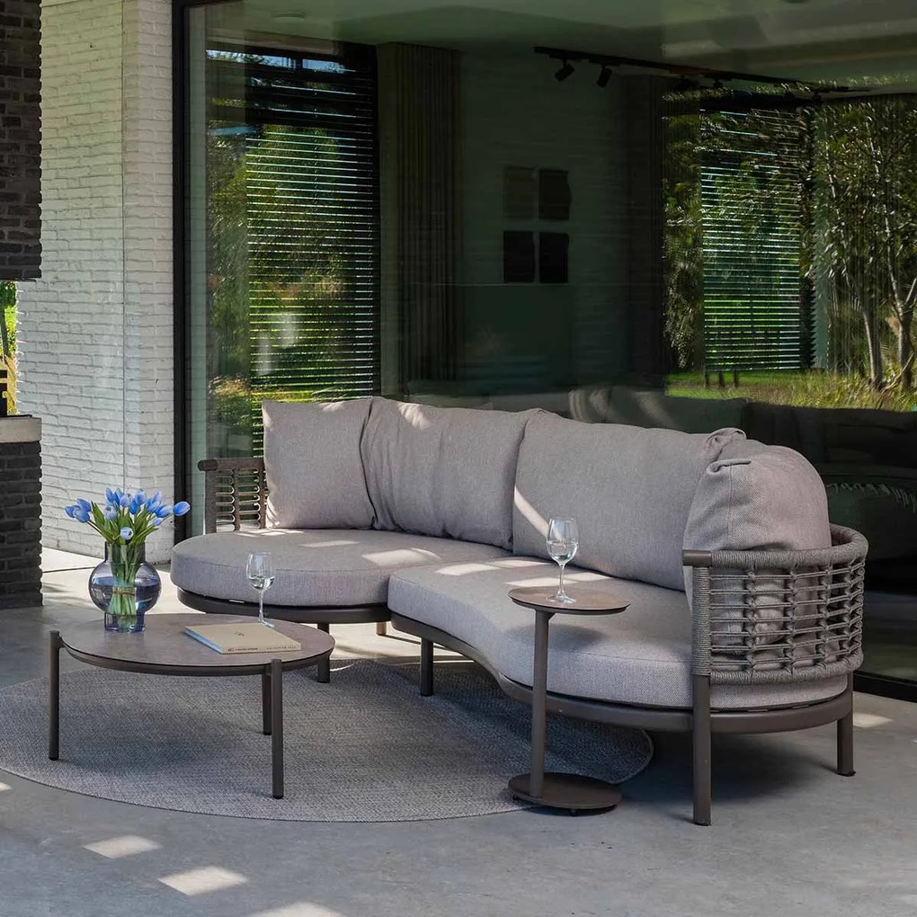 4 Seasons Vic bijzettafel Ø30xH50 cm terre - ceramic print