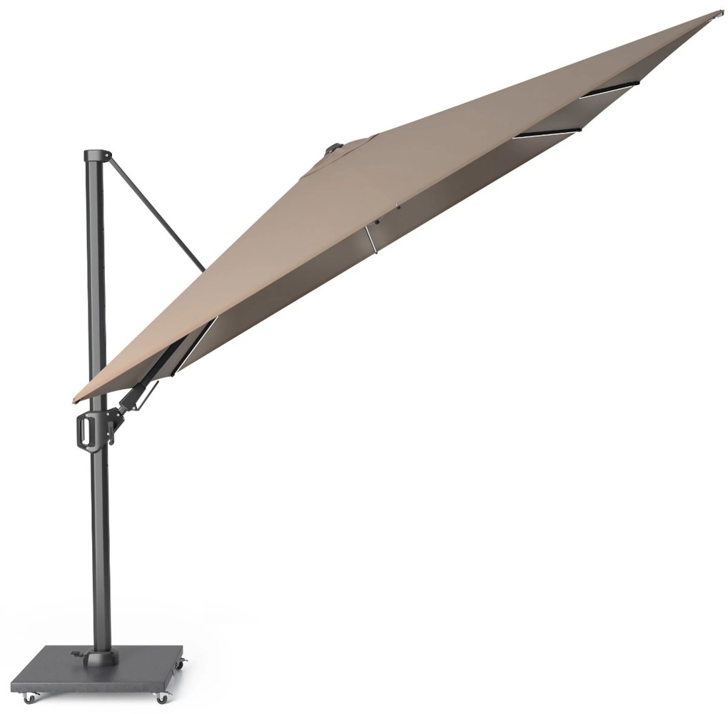 Platinum Challenger zweefparasol 3x3m T2 premium (excl. voet) havana GLOW