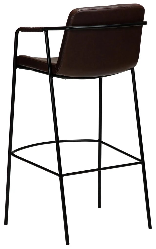 Dan-Form Boto Hoge Barkruk Minimalistisch Design Cocoa Kunstleer