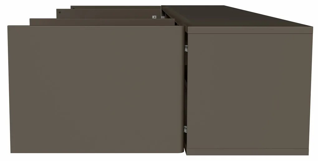 Hangend Tv-meubel Taupe 194 Cm - 194x35.5x35cm.