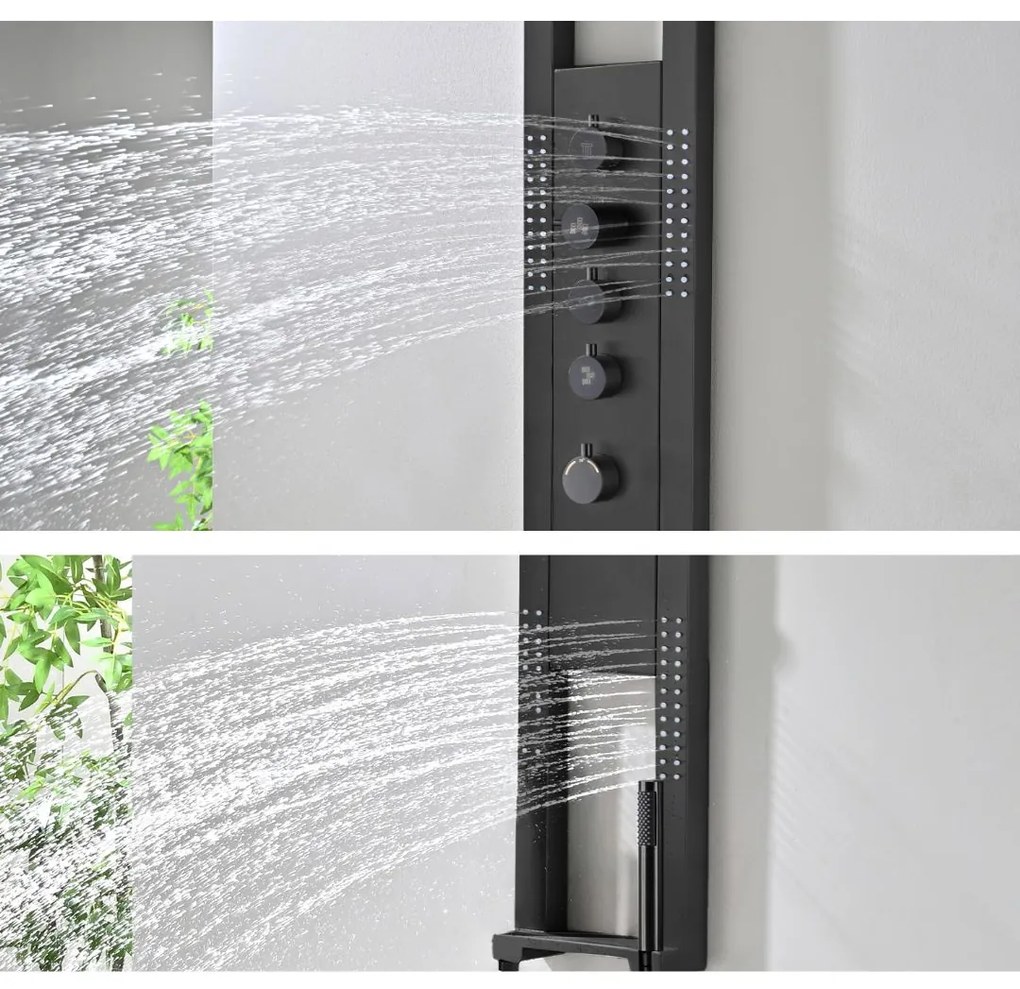 Best Design Nero Future thermostatisch douchepaneel zwart mat