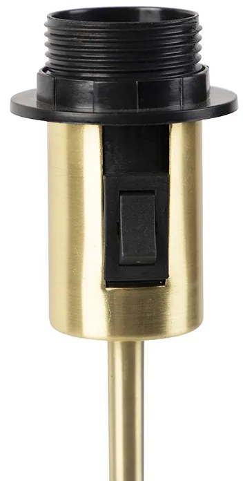 Tafellamp goud/messing met linnen kap taupe 35 cm - Parte