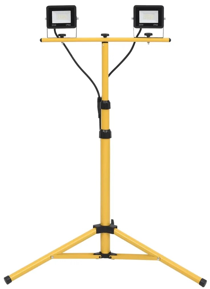 vidaXL Spotlight met statief LED 2x20 W koudwit