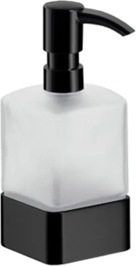 Emco Loft zeepdispenser met satin kristalglas wandmodel zwart 052113301