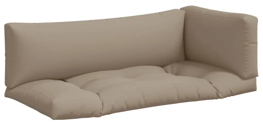 vidaXL Bankkussens pallet 3 st taupe